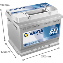 akumuliatorius 175 - Varta SD D15 63Ah 610A EN 12V - 4 nuotrauka