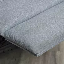 kede lovos - Fotelis HOMCOM Sofa-lova, šviesiai pilka (Light Grey) - 5 nuotrauka