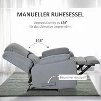 kede lovos - Fotelis HOMCOM Sofa-lova, šviesiai pilka (Light Grey) - 7 nuotrauka