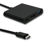 hdmi type c laidas - Qoltec 50430 USB 3.1 Type-C to HDMI / USB 3.0 / USB 3.1 Type-C - 1 nuotrauka