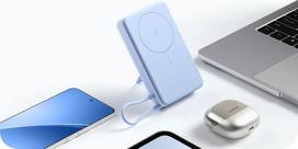 magnetinis usb - Xiaomi Magnetic 10000 mAh Violetinė (Purple) - 3 nuotrauka