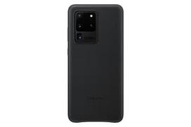 Dėkliukas SAMSUNG Galaxy S20 Ultra nugarėlė, odinė, juoda