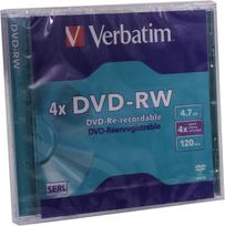 dvd rw - DVD+RW Verbatim [ jewel case 5 | 4.7GB | 4x ] - 4 nuotrauka