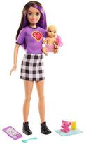 Mattel Barbie Skipper lėlė auklė su kūdikiu ir priedais GRP11