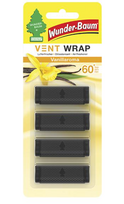 WUNDER-BAUM Automobilių oro gaiviklis Vent Wrap Vanillaroma, 4 vnt.