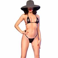 Chilirose CR 4840 Micro Bikini Juodas (Black) S/M