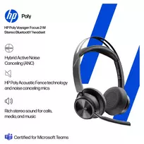 plantronics - Voyager Focus 2 UC USB-A - 6 nuotrauka