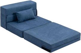 miegamasis fotelis pigu - Fotelis HOMCOM 3-in-1, tamsiai mėlynas (Dark Blue) - 1 nuotrauka