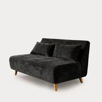 Homla Solace Dvivietė sofa-lova, juoda (Black), 140 x 91 x 84 cm