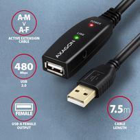usb prailginimo - Axagon ADR-207 USB 2.0 A-M - A-F aktyvus prailginimo kabelis 7.5 m Juodas (Black) - 5 nuotrauka