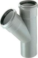 kanalizacijos trisakiai - Vidaus kanalizacijos trišakis HTplus, Ø 40 / 40 mm, 45° - 1 nuotrauka