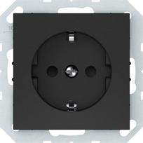 izeminimas - Kištukinis lizdas Vilma QR1000, su įžeminimu, juodas (Black) - 1 nuotrauka