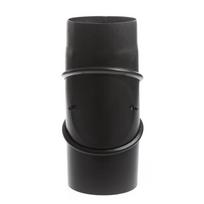 130 - Dūmtraukio alkūnė Wadex, juoda (Black), 130 mm, 37 cm, 45-90° - 2 nuotrauka