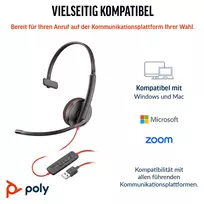 ausines plantronic - Plantronics BlackWire C3210 USB-A - 2 nuotrauka