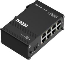 din sakotuvas - Teltonika Switch | TSW030 | Unmanaged | DIN rail mountable | 10/100Mbps (RJ-45) ports quantity 8 | Power supply type 2-pin industrial DC power socket | TSW030000000 - 4 nuotrauka
