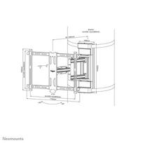 40 tv stovas - NEOMOUNTS BY NEWSTAR FULL MOTION PILLAR MOUNT - 2 nuotrauka