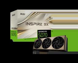 gpu 5070 - MSI GeForce RTX™ 5070 12G INSPIRE 3X OC - 1 nuotrauka