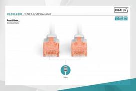 pvc tinklai - Digitus Premium CAT 6 UTP Patch Cable Grey 0.5m - 5 nuotrauka