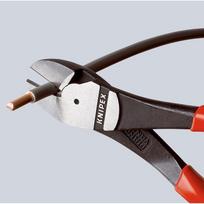 kirpimo reples - Didelės svertinės jėgos kirpimo replės KNIPEX 7402 250 mm - 2 nuotrauka