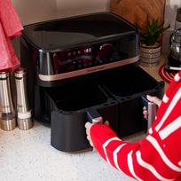 russell hobbs gruzdintuve - Russell Hobbs SatisFry Dual Basket 27680-56 Juodas (Black) - 8 nuotrauka