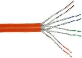 InLine Kabelis instalacyjny S/FTP, PiMF, Cat.7a, AWG23, 1200MHz, halogen free, oranžinė, 300m (77300I)