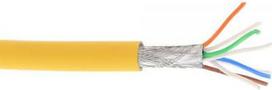 InLine Kabelis instalacyjny S/FTP, PiMF, Cat.6A, halogen free, 500MHz, geltona 100m (76899Y)