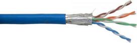 InLine Patch kabelis SF/UTP Cat.5e AWG26 CCA PVC mėlyna 100m (72099B)