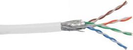 InLine Patchcord sieciowy SF/UTP, Cat.5e, AWG26, CCA, PVC, baltas, 100m (72099W)