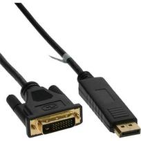 InLine 17112 DisplayPort zu DVI Konverter-Kabelis DisplayPort-Stecker auf DVI-D Dual Link vergoldet juodas 2m