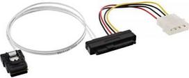 InLine SAS Kabelis Mini SAS SFF-8087 - 1x SAS SFF-8482 + Power, 0.5m (27622)