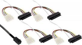 InLine Kabelis Mini SAS HD SFF-8643 - 4x SFF-8482 + Power 1m (27632B)
