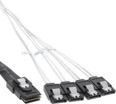 InLine SAS kabelis (OCR) - 1x Mini-SAS - 4x SATA - 0,75m (27620A)