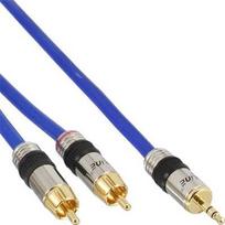 Kabelis InLine Jack 3.5mm - RCA (Cinch) x2 5m mėlyna (89935P)
