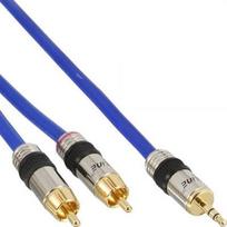 rca 3.5mm - Kabelis InLine Jack 3.5mm - RCA (Cinch) x2 7m mėlyna (89934P) - 1 nuotrauka