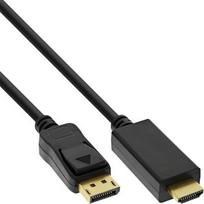 displayport 3m - Kabelis InLine DisplayPort - HDMI 0.3m juoda (17187I) - 1 nuotrauka