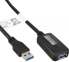 Kabelis USB InLine 3.0 Typ A męski - Typ B żeński juoda 5m (35650)