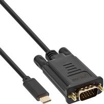 Kabelis USB InLine InLine Kabelis USB Ekranas, USB Typu-C męski na VGA męski Režimas (DP Alt), juoda, 2m