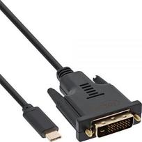 Kabelis USB InLine DVI USB, 1m, Juodas (64131)