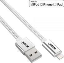 Kabelis USB InLine InLine Lightning USB Kabelis do iPad iPhone iPod sidabrinė 2m