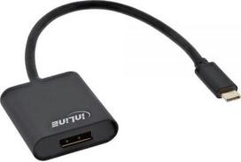 Adapteris USB InLine DisplayPort USB, 0.2m, Juodas (64102B)
