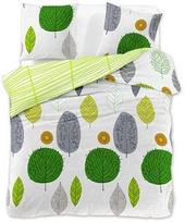 DecoKing Green Leaf Bedding Set 200x220/70x90 2pcs