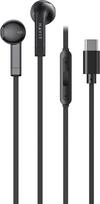 usb c laidines ausines - Havit E336C Juodos (Black) - 1 nuotrauka