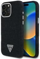 iphone 16 pro case guess - Guess Denim Triangle Logo MagSafe Dėklas iPhone 16 Pro Max - Juodas (Black) - 1 nuotrauka