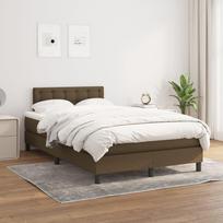 vidaXL Lova su spyruoklėmis ir čiužiniu, 120x200 cm, ruda (Brown)