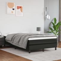 vidaXL Lovos rėmas su spyruoklėmis, 120x200 cm, juodas (Black), dirbtinė oda