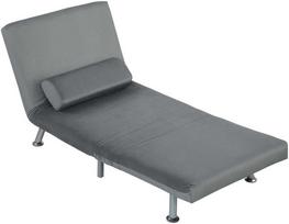 Fotelis HOMCOM Miegamas krėslas, pilkas (Grey)