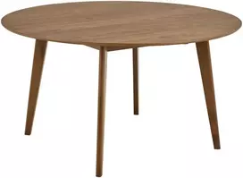 Valgomojo stalas Actona Roxby, rudas (Walnut), Ø140x76 cm