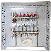 kolektoriaus pavaros - Hismart Grindinio šildymo kolektorius 6 kontūrų su terminėmis pavaromis NC AC230V - 1 nuotrauka