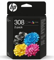 hp spausdintuvas spalvuotas - HP 308 Black/Tri-Color Original Ink Cart | 6L6S6UE#LS3 - 1 nuotrauka