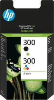 hp 300 kasete - HP 300 ink combo pack black/tri-color | CN637EE - 1 nuotrauka